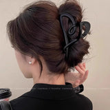 Vintage Heart Shape Plastic Hair Claw For Women Back Hair Holder Headband Elegant Hair Clips Hairpin Fashion Hair Accessories