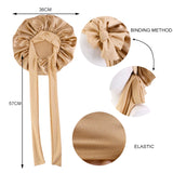 New Women Satin Bonnet Silky Sleep Cap Curly Hair Wrap For Sleeping Cap Adjustable Bonnets With Tie Band Nightcap Hair Care Cap
