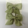 1Pair Cute Girls Hairgrips Hairpins Hair Clips Solid Color Ribbon Bow-knot Handmade Bows Barrettes Hair Accessories