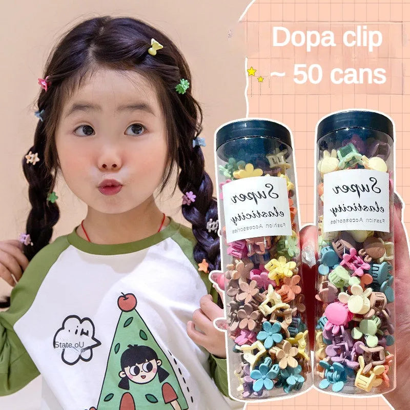 Colorful Candy Clasp Clip Mini Small Princess Head Broken Hair Clip Summer Forehead Bangs Side Clip Broken Hair Headpiece.