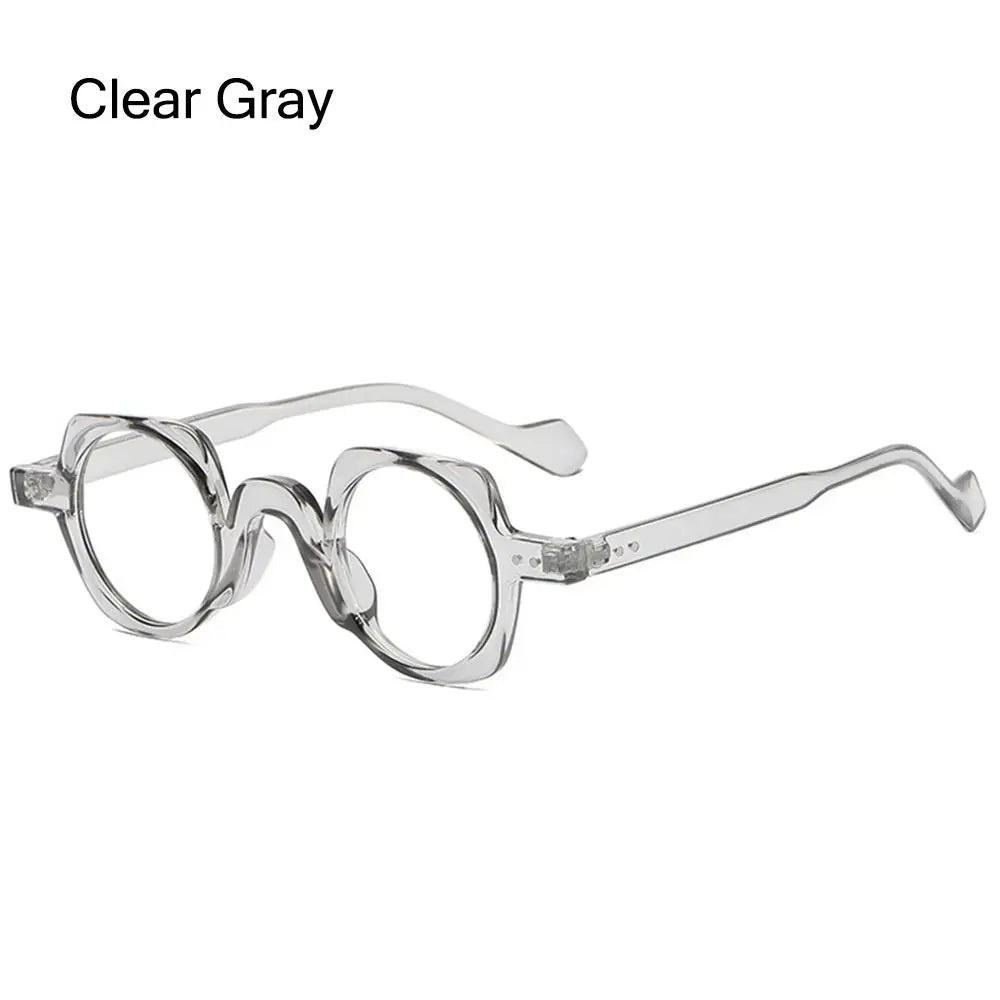 Round Square Frame Blue Light Blocking Glasses Japanese Style Unisex Non-Prescription Glasses Eyeglasses Frame