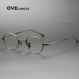 Pure Titanium Glasses Frame Men Women Vintage Round Brand Design Eyeglasses Frames New Titan Eyewear High Quality Spectacles