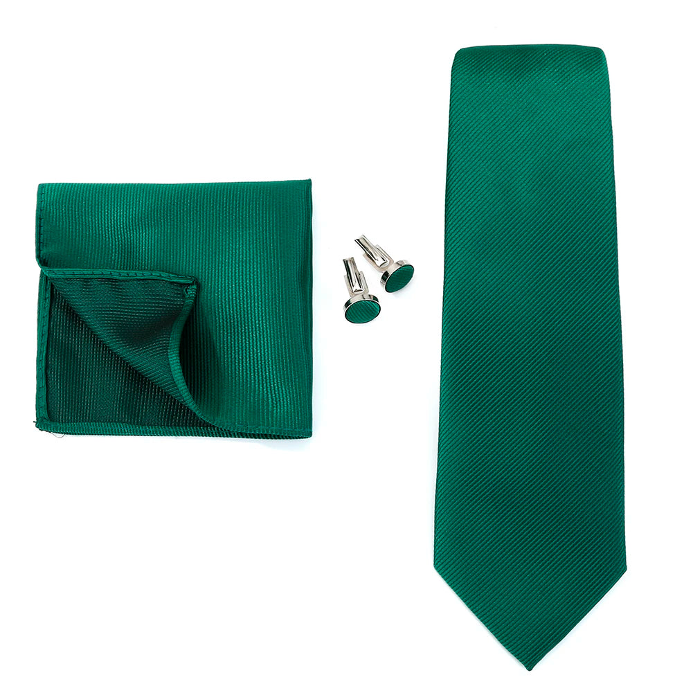 Corbata de marca de moda hecha a mano, sólida, con pañuelo y gemelos, para hombre, corbata, traje, camisa, accesorios de boda, regalos para hombre.