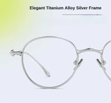 2024 Pure Titanium Frame Round Retro Fashion Men Women Eyeglasses Frame Anti-blue Light Glasses Designer Korean Glasses Frames