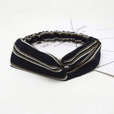 Women Headband New Fashion Hair Bands Bohemian Cross Elastic Hair Band For Ladies Black Purple Female Head band Hair Accessories