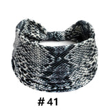 Leopard Print Headbands for Women Wide Boho Turban Head Wraps Cotton Knotted Elastic Hairbands Non Slip Workout Hair Accessories