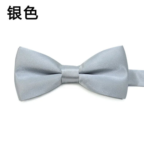 Fashion Kids Solid Color Bow Ties Imitation Silk Student Bowties Soft Black Red Butterfly Bowknot Wedding Party Cute Pet Cravat