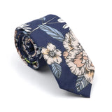 New Men's Floral Neck Ties Casual Cotton Slim Tie Skinny Wedding Party Suit Collar Flower Neckties Gravata Accessories Gift