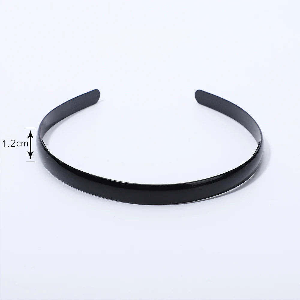 1 Piece Simple Women Headbands Fashion Head Band for Girls  Solid Black Color Casual Hair Accessories Plastic Headbans Wholesale