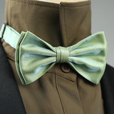 4 Styles Solid Color Black White Wine Bow Ties New Ribbon Gilded Butterfly Double Layered Wedding Party Bowknot Tuxedo Cravat