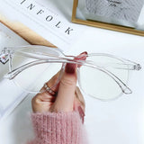 Transparent Anti-blue Light Glasses Oval Frame Computer Glasses Women Men Eyewear Blocking Glasses Optical Spectacle Eyeglases