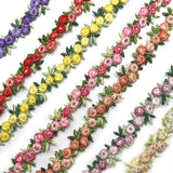 2 Yards/lot Embroidered Flower Lace Trim Wedding Dress Ribbons Fabric Trim DIY Craft Water soluble Sewing Clothes Accessories