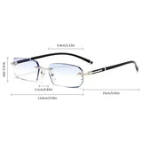 Luxury Blue Light Blocking Reading Glasses Women Men Cutting Frame Presbyopia Eyeglasses HD Lens Farsighted Prescription Eyewear
