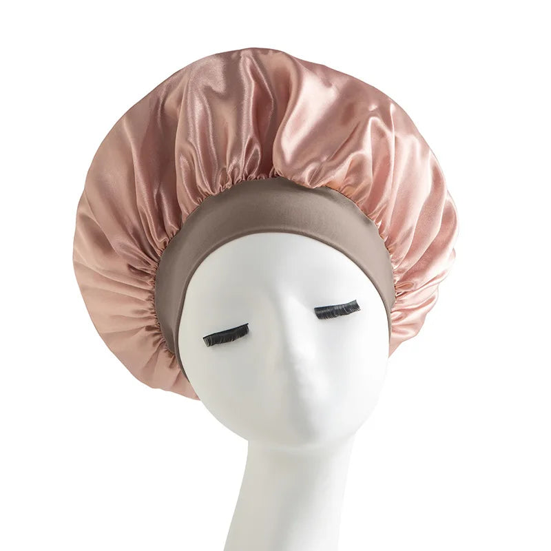 Satin Hat Sleep Silk Round Fabric Protect Hair Comfort Hair Night Anti-frizz Sleeping Hat Four Seasons Breathability Sleep Cap