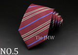 Leisure Men's Striped Tie 8cm Floral Paisley Brown Grey Necktie Business Daily Wear Cravat Wedding Party Collar Accessories Gift