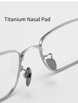 Xbora Men's Ultra-Light Pure Titanium Glasses Frame Business Square Flexible Optical Women's Prescription Eyelasses 1908