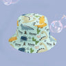 1-5 Years Cartoon Printing Baby Bucket Hat Cotton Breathable Kids Fisherman Hat Infant Toddle Sun Hat with Drawstring Baby Cap