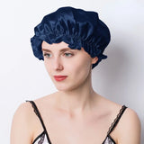 Large 100 Silk Sleeping Cap For Women Hair Bonnets Head Cover Hair Loss Hats Luxury Silk Bonnets Night Hair Wrap Mulberry Silk