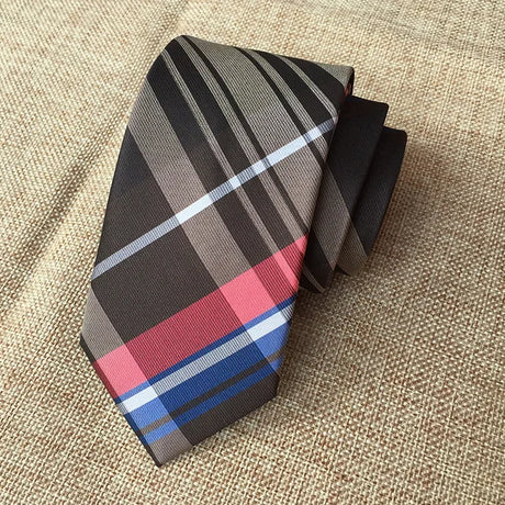 Mans 6cm Skinny Ties Striped Plaid Neckties Fashion Tie Jacquard Classics Business Mens Wedding Party  Dress Woven Slim Tie