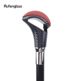 Red Black Leather Silver Walking Cane Fashion Decorative Walking Stick Gentleman Elegant Cosplay Cane Crosier 94cm