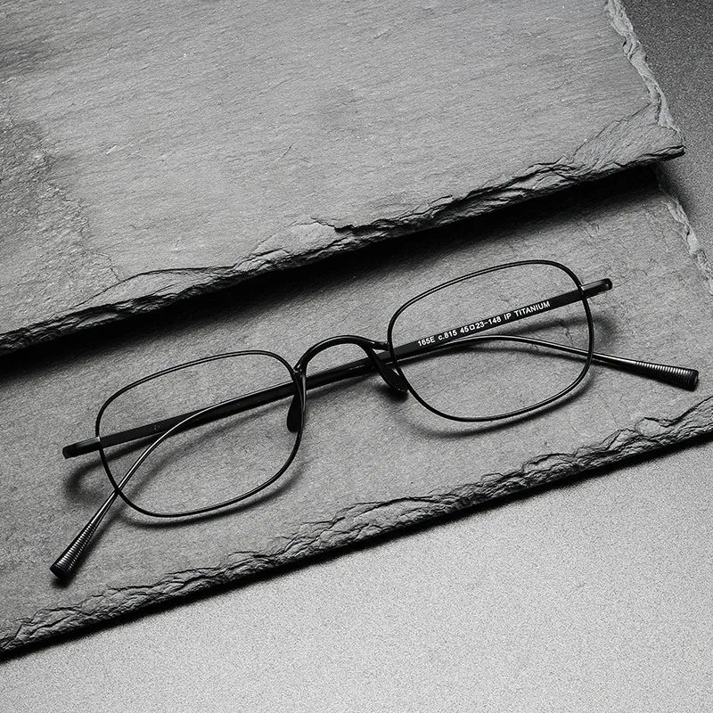 Vintage Small Square Oval 6.5g Ultra-Light Pure Titanium frame ，KJ45|Thin Frame of Golden Wire|For Men and Women