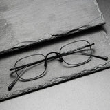 Vintage Small Square Oval 6.5g Ultra-Light Pure Titanium frame ，KJ45|Thin Frame of Golden Wire|For Men and Women