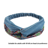 Fashion Headband Non Slip Bohemian Women Headwrap Vintage Cross Elastic Turban Headwear Print Yoga Hair Band Wide Hairband