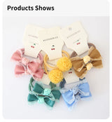 10Pcs Set Baby Hair Bands Cartoon Dot Bows Flower Kids Hair Ropes Kids Rubber Band Baby Girl Hair Accessories