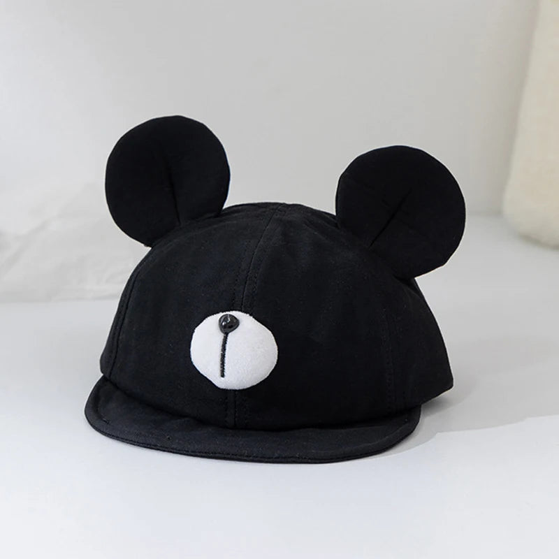 Cute Bear Ear Baby Hat Kids Boy Girl Soft Cotton Peaked Bonnet Caps Children Cartoon Casual Sun Visor Hats