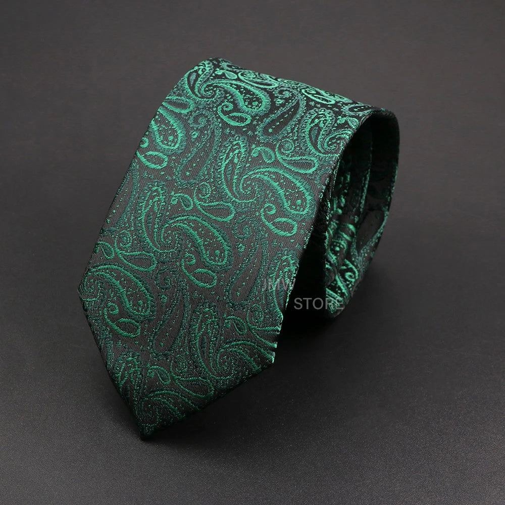 New Design Wedding Men Tie Grey Brown Green Paisley Flower Neckties Men Business Dropshipping Groom Collar Accessories Gift