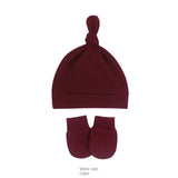 Newborn Baby Hat with Gloves Autumn Winter Warm Cotton Kids Beanies Stuff Children Accessories Infant Nightcap 0-6 Months Babies