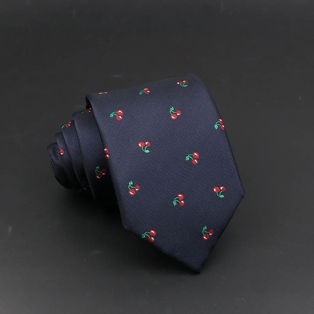 Cute Cartoon Pattern Animal Floral Printed Tie For Men Narrow Slim NeckTie Wedding Red Navy Party Ties Cravat Accessories Gifts