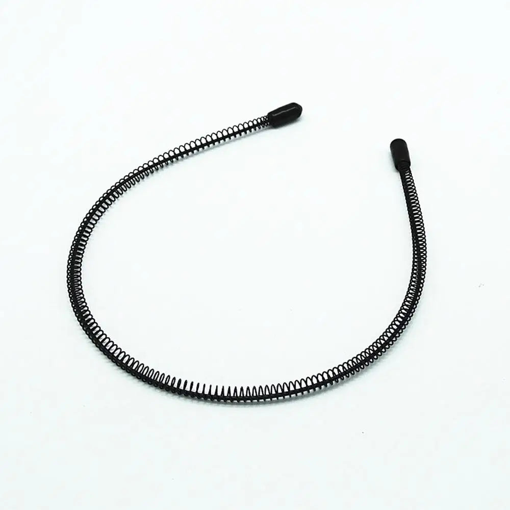 Black Metal Wavy Headband Men Women's Hair Band Head Hoops Bands Headwear Sport Headbands Hairband Bangs Holder Hair Accessories