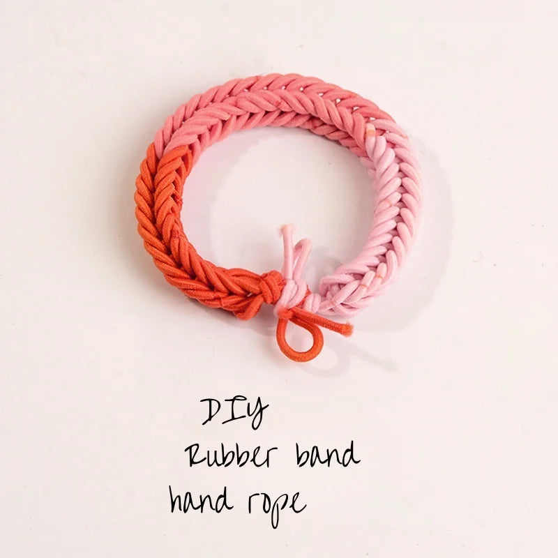 200PCS Baby Toddler Hair Ties Multicolors Elastic Hair Ties 2cm in Diameter No Crease Finger Hair Elastics Small Ponytail Holder