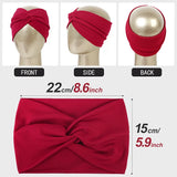 Women Solid Color Super Wide Headband Twisted Criss Cross Elastic Hairband Yoga Running Sports Non Slip Sweat Hair Accessories