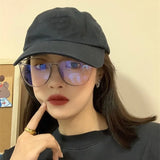 Transparent Anti-blue Light Glasses Oval Frame Computer Glasses Women Men Eyewear Blocking Glasses Optical Spectacle Eyeglases