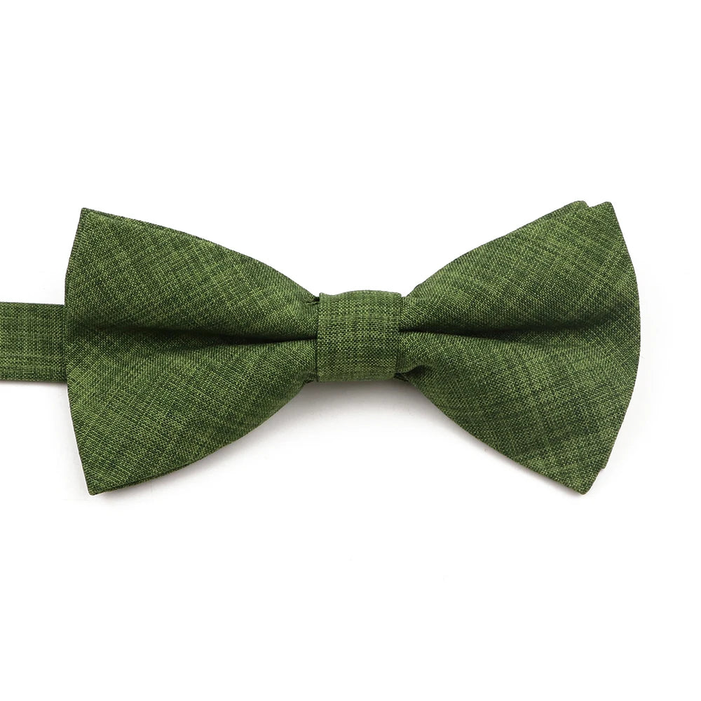High Quality Mens Solid Color Bowtie Set For Men Children Wedding Party Dinner Accessory Pink Orange Father-son Bow Tie Gift