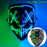 Cosmask Halloween Neon Mask Led Mask Masque Masquerade Party Masks Light Glow In The Dark Funny Masks Cosplay Costume Supplies