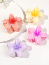 4pcs Fashion Versatile Sweet Department Small Fresh Sweet Gradient Lily Flower Grab Clip Simple Plate Hair Clip Hair Accessories