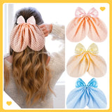 New Disco Party Favors Elastics Glitter Sequin Hair Bands with Bow Elastic Bands Ponytail Tie Hair Scarf Headwear