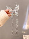 Clearance_1 Pcs Butterfly Clips Hair Silver Hair Barrettes Fluttering Tassel Hair Accessories,Non Slip Cute Hair Claw Clip for W