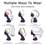 Boho Headbands For Women Fashion Stretch Wide Hair Bands Knoted Turban Yoga Sweatband Elastic Head Bands Stylish Wrap Headbands