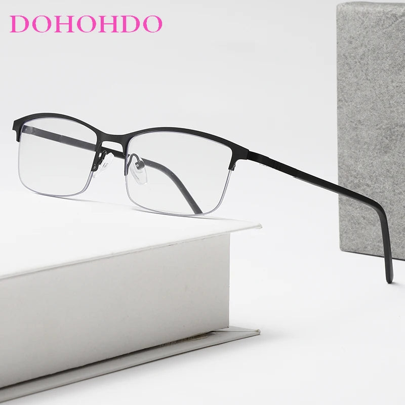Blue Light Blocking Glasses Reading Glasses For Men's Women Metal Ultra Light Frame Computer Goggles Anti Radiation Antiglare