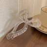 Ponytail Bow Large Hair Claw Crab Hair Accessories for Women Solid Acrylic Bowknot Hair Clips Hairpins Girls Barrettes Headbands