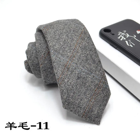 New Style Wool Viscose Tie 6cm Ties Fluffy Solid Color Corbata Slim Striped Necktie Cravat Clothing Accessories Warm Dot Ties