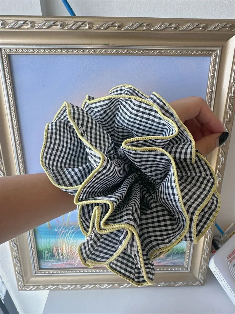 Fashion Lace Scrunchies Romantic Elastic Hair Bands Girl Solid Ponytail Holder Tie Headwear Hair Rope for Women Hair Accessories