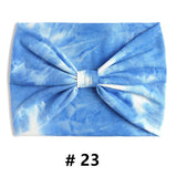 Tie Dye Headbands for Women Wide Turban Headwrap Knotted Vintage Hairbands Cotton Bandanas Bandage Headscarf Hair Accessories