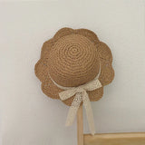 Children's Summer Hat Sunshade Lace Straw Baby Girl Cap Girls Baby Sunscreen Beach Hat