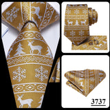 2022 New Design Yellow Gold Paisley Fashion Brand Tie for Men Wedding Party Necktie Handky Cufflinks Gift Wholesale Hi-Tie