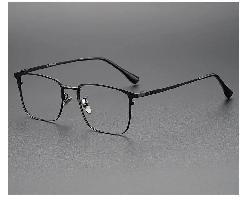 FIRADA Fashion Comfort Glasses Retro Luxury Titanium Square Eyewear Optical Prescription Eyeglasses Frame For Men Women 20363-C